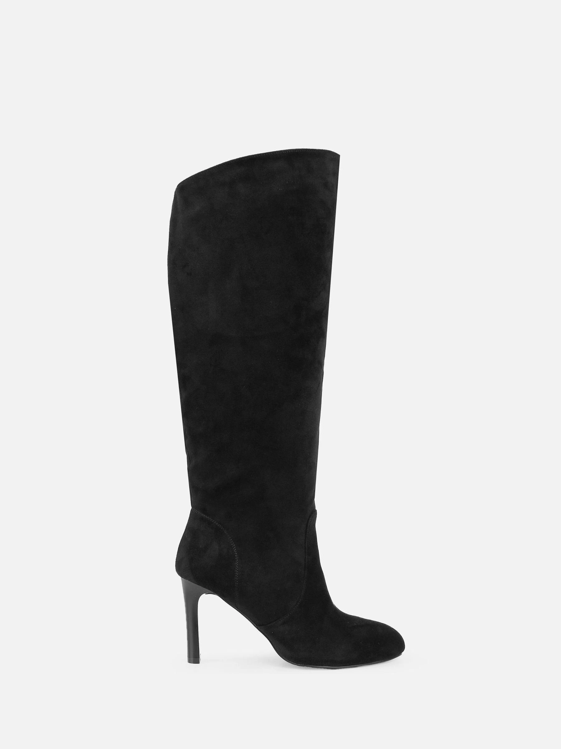 Zwart - Simmi London Trinna Knee High Heeled Boots