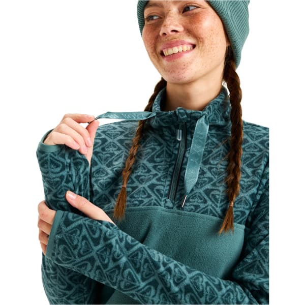 Sweat polaire ROXY SAYNA HALF ZIP SEA PINE ROXYGRAM TONAL