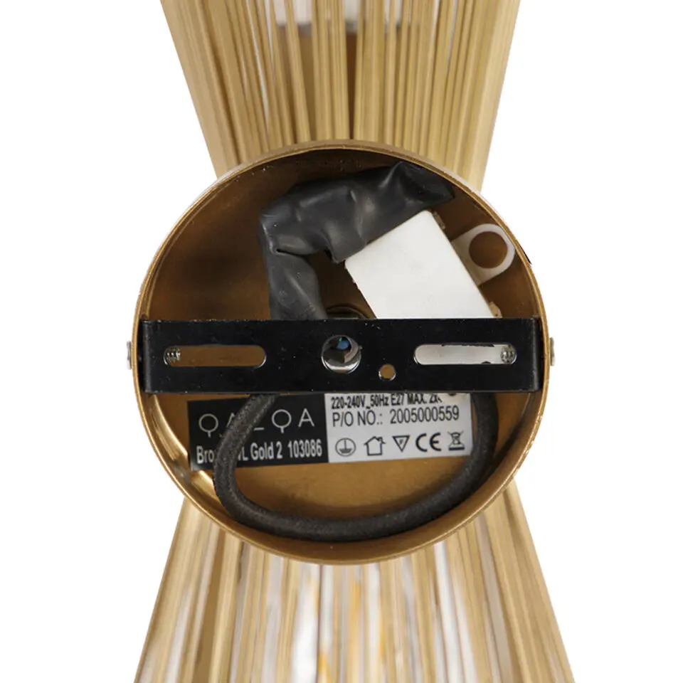 Qazqa wandlampen broom goudkleurig e27
