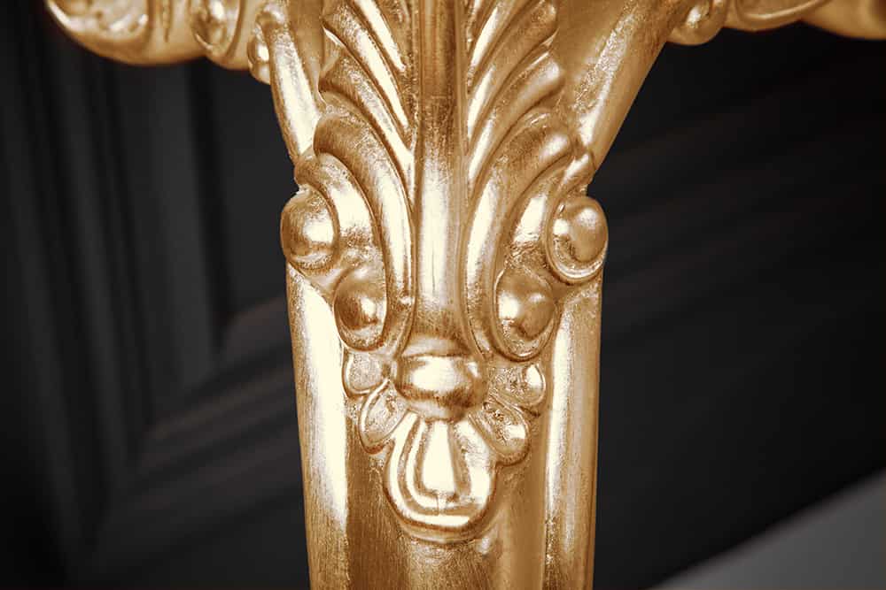 Elegante Konsole VENICE 110cm gold Barock Design Anrichte handgearbeitet