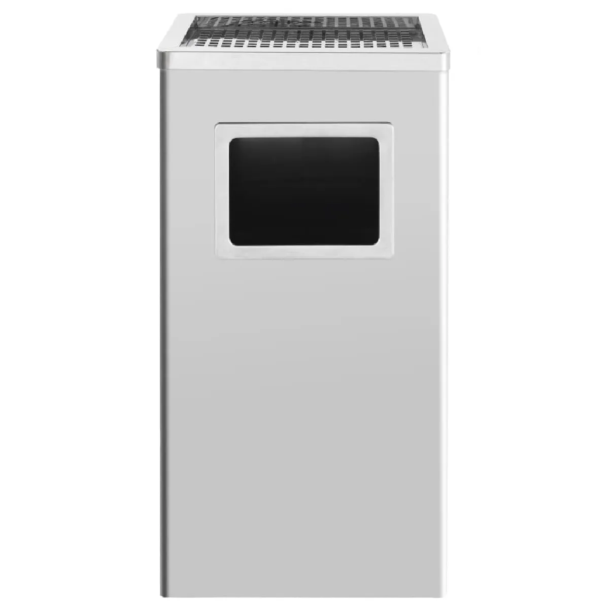 vidaXL Poubelle cendrier - 45L - Argenté