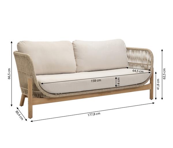 Dehner Sofa Portofino, 2-Sitzer