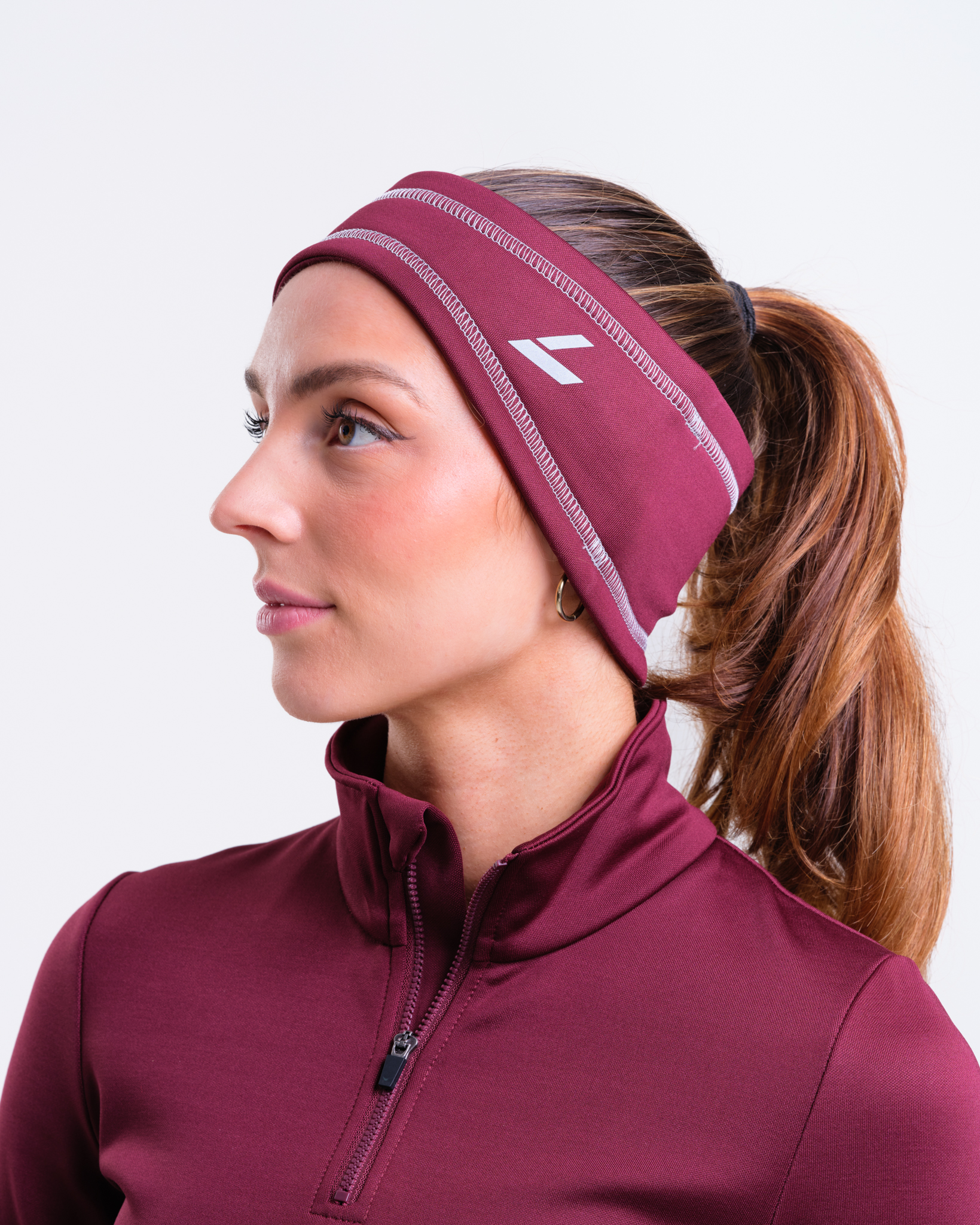 LEVITY Accelerate Brushed Headband Burgundy - One Size