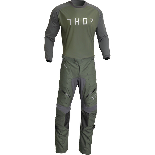 Thor Motocross - Pantalon Terrain Over the Boot Kaki / Charcoal