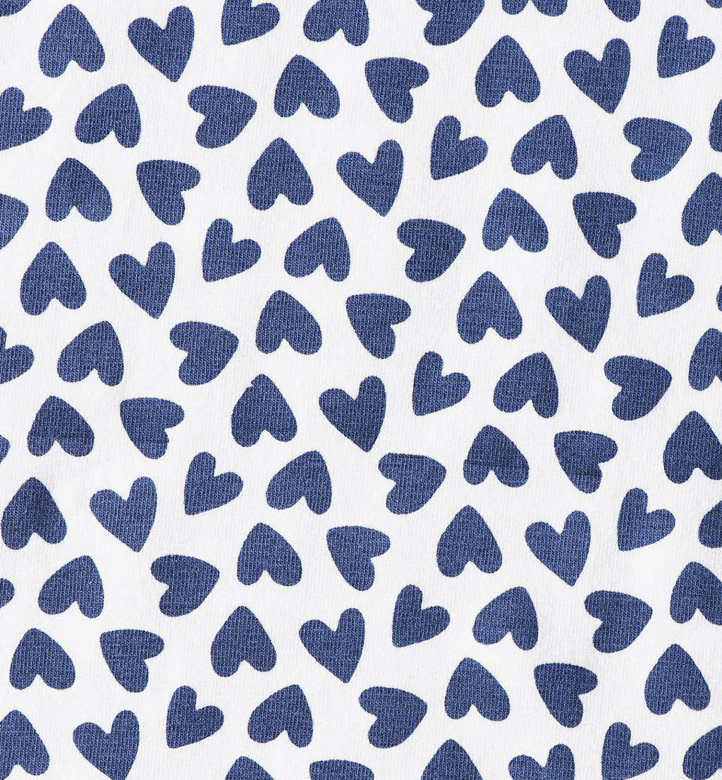 Little Label shortama van katoen blauw/wit