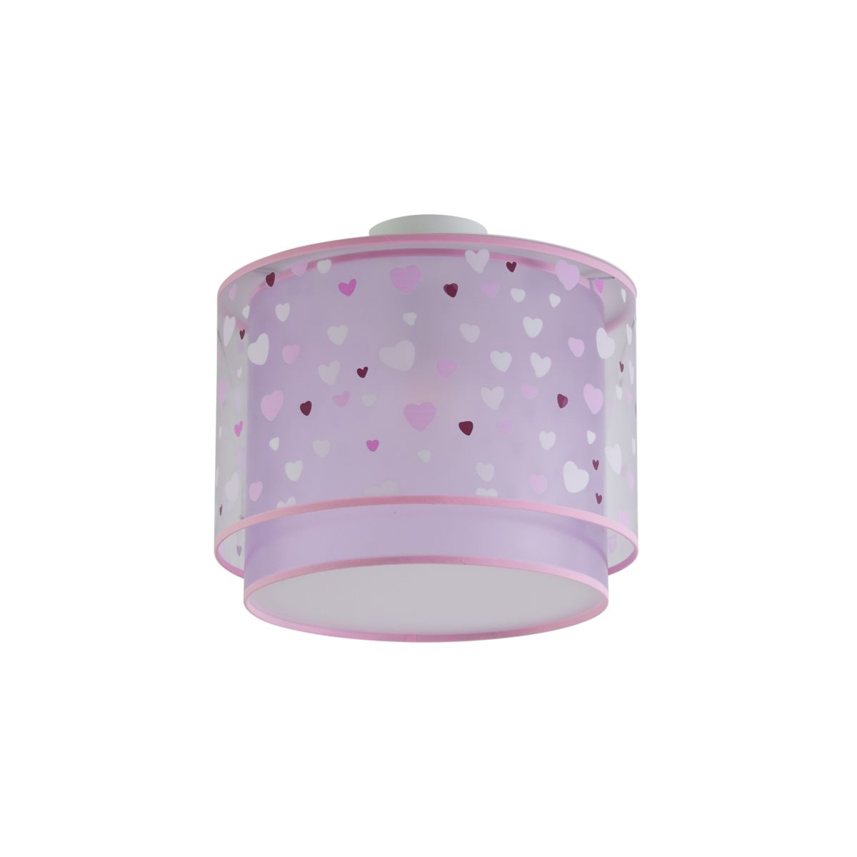 Kinder plafondlamp roze met hartjes - Harrie in Love