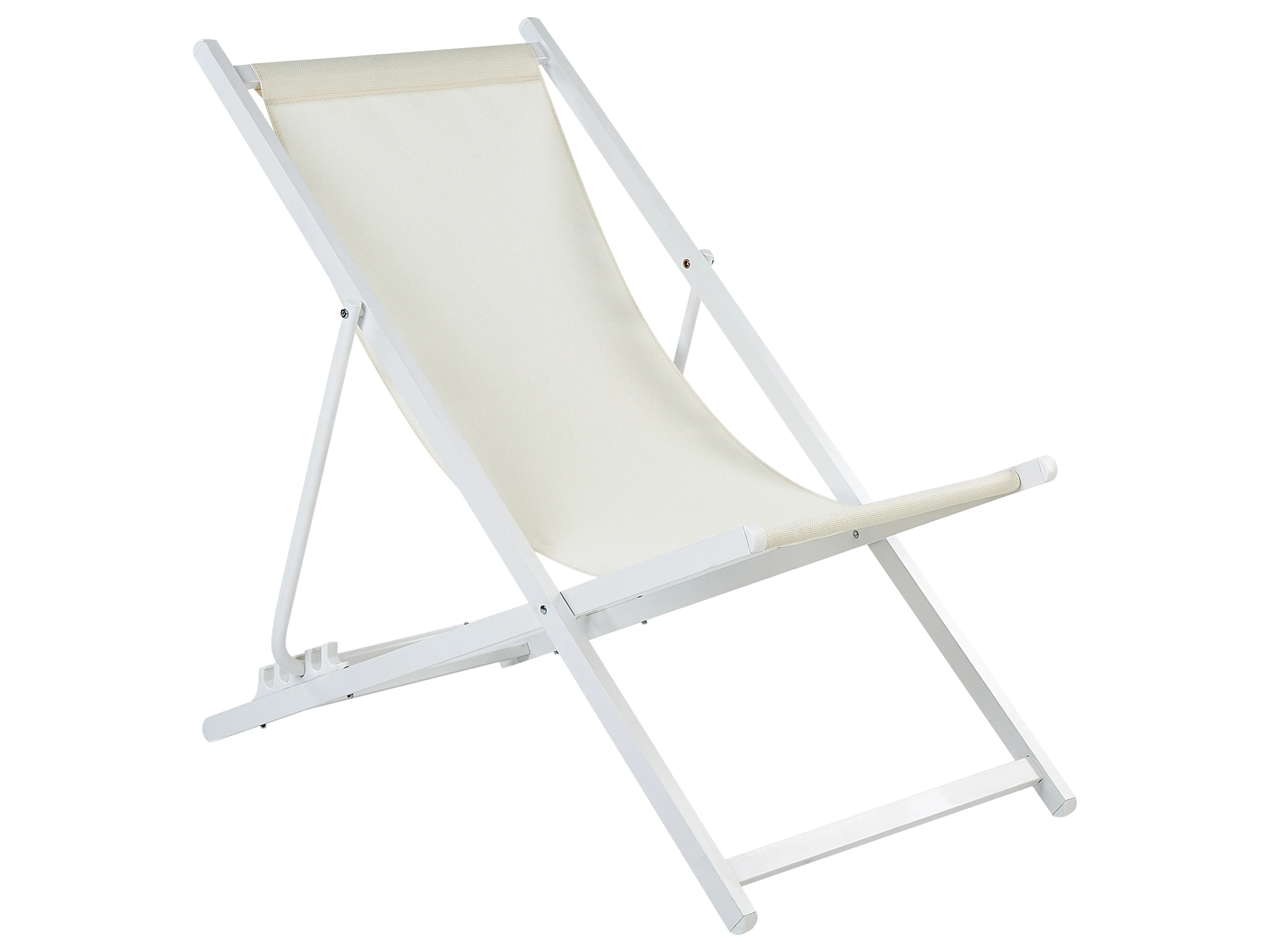 Inklapbare ligstoel LOCRI II Metaal Lichtbeige