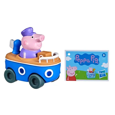 Hasbro Peppa Pig Minifahrzeuge, Vorschulspielzeug mit befestigter Figur, 1 Stück, 10-fach sortiert