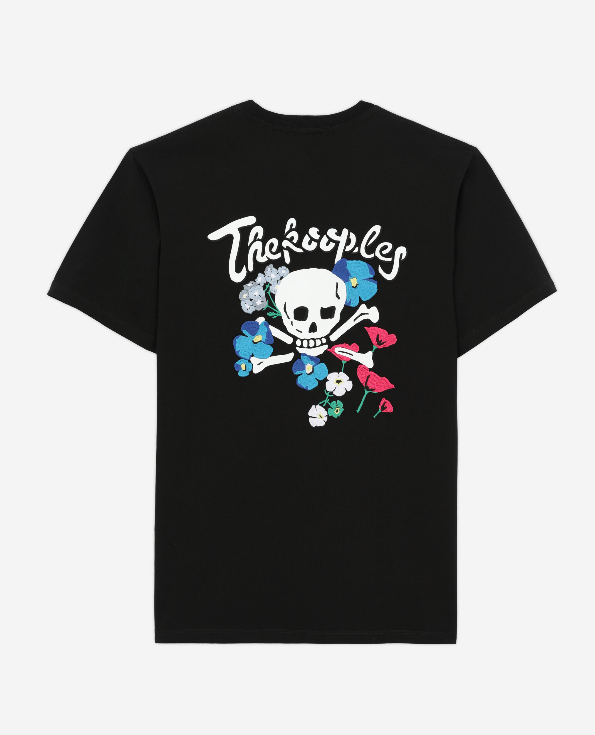 T-shirt noir avec broderies