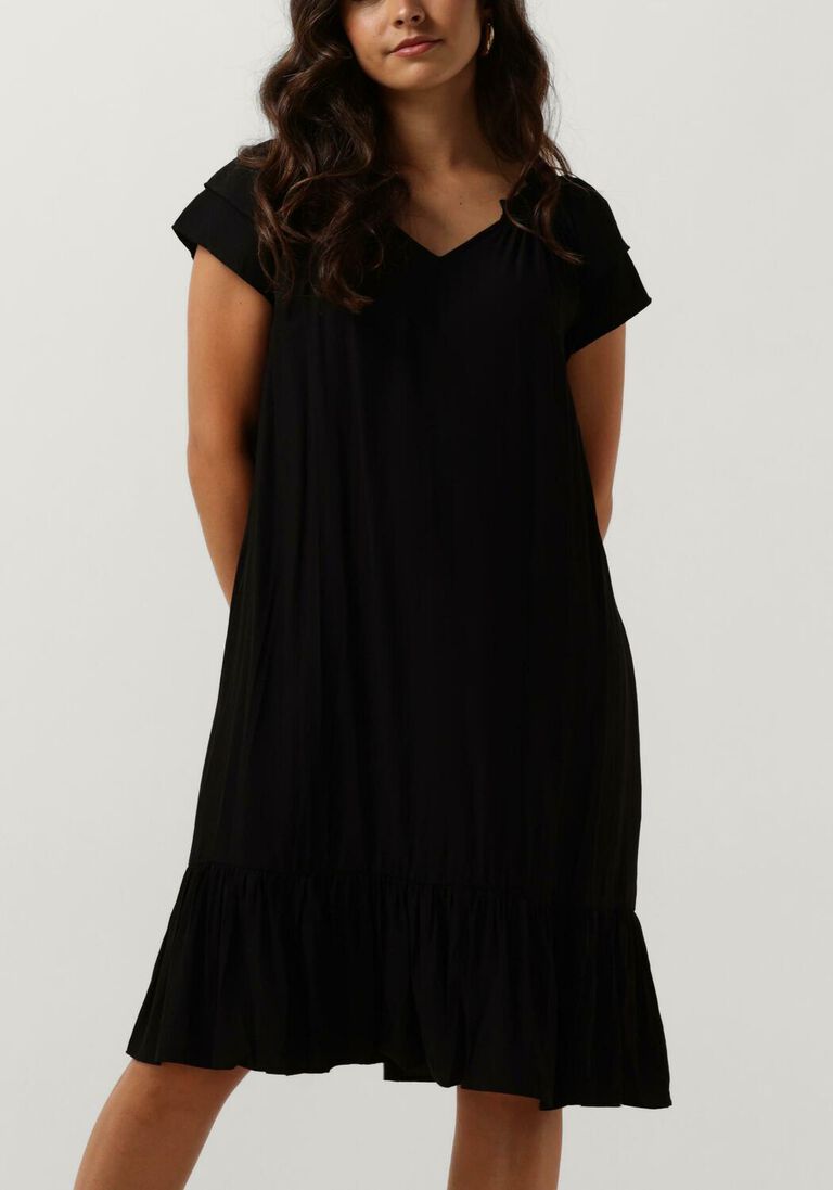 zwarte co'couture mini jurk sunrise cropped dress