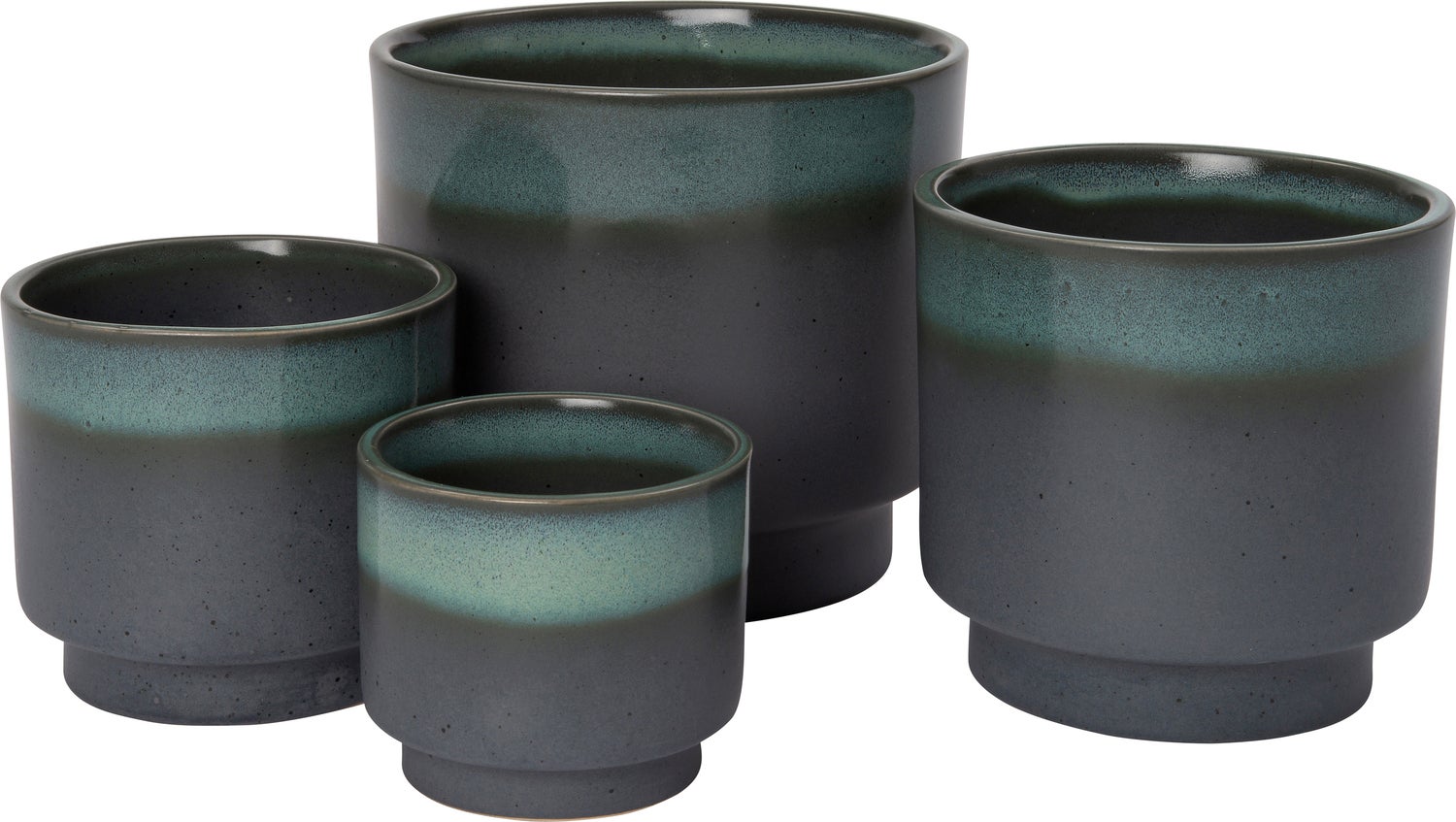 Intratuin bloempot op voet Tilda grijs / groen D 13,5 H 14 cm