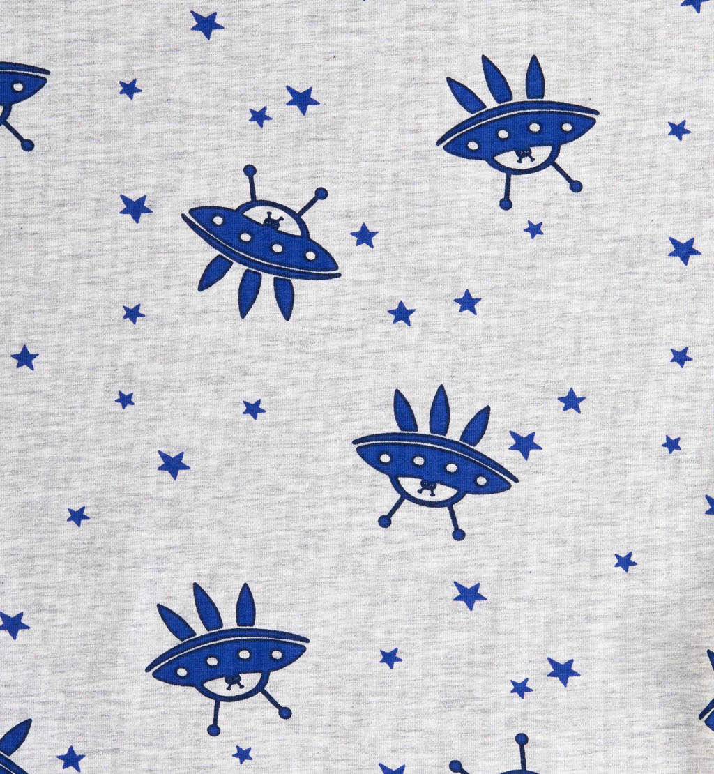Little Label pyjama met all over print van katoen blauw