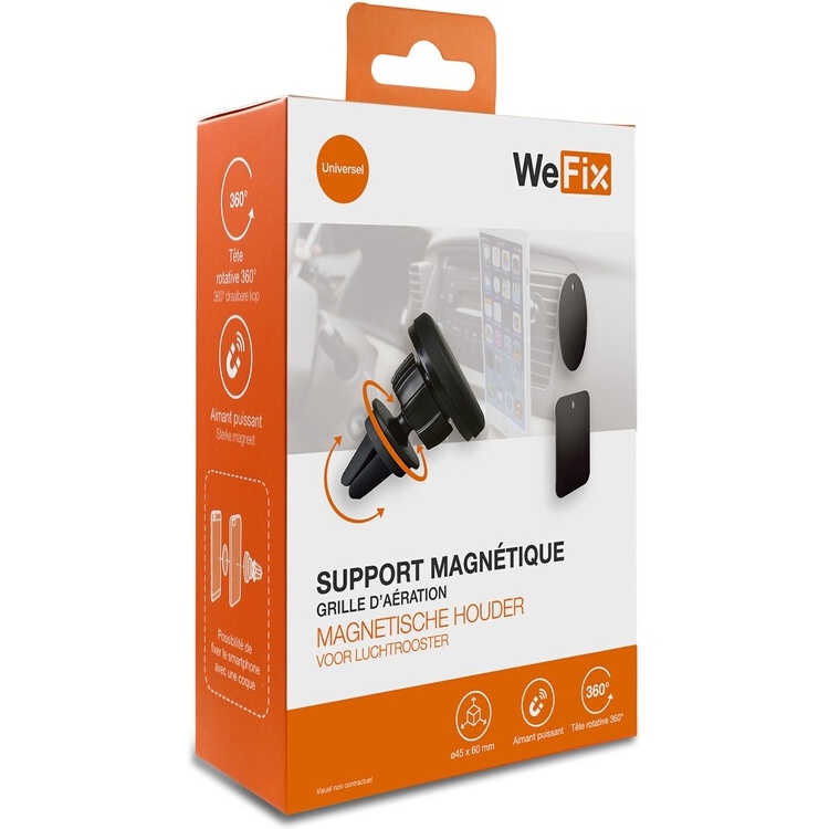 Support pour téléphone mobile Wefix Support Auto grille magnétique