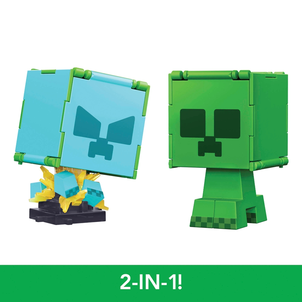 Minecraft 2-in-1 Creeper und Charged Creeper Flippin Figuren