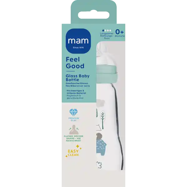 Feel Good Glass Bottle 260 ml 0+ Monate Bär & Igel