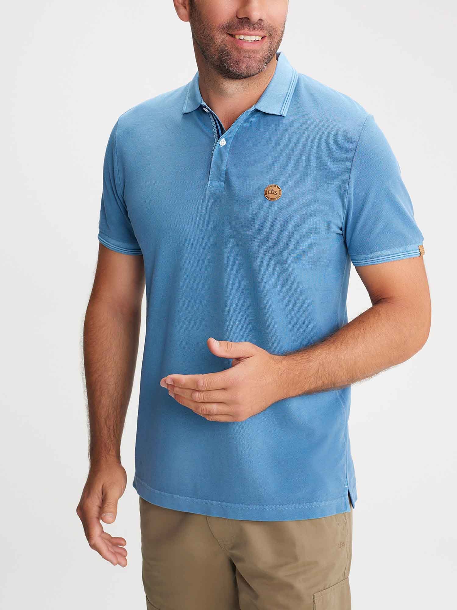 Polo Homme Manches Courtes Bleu