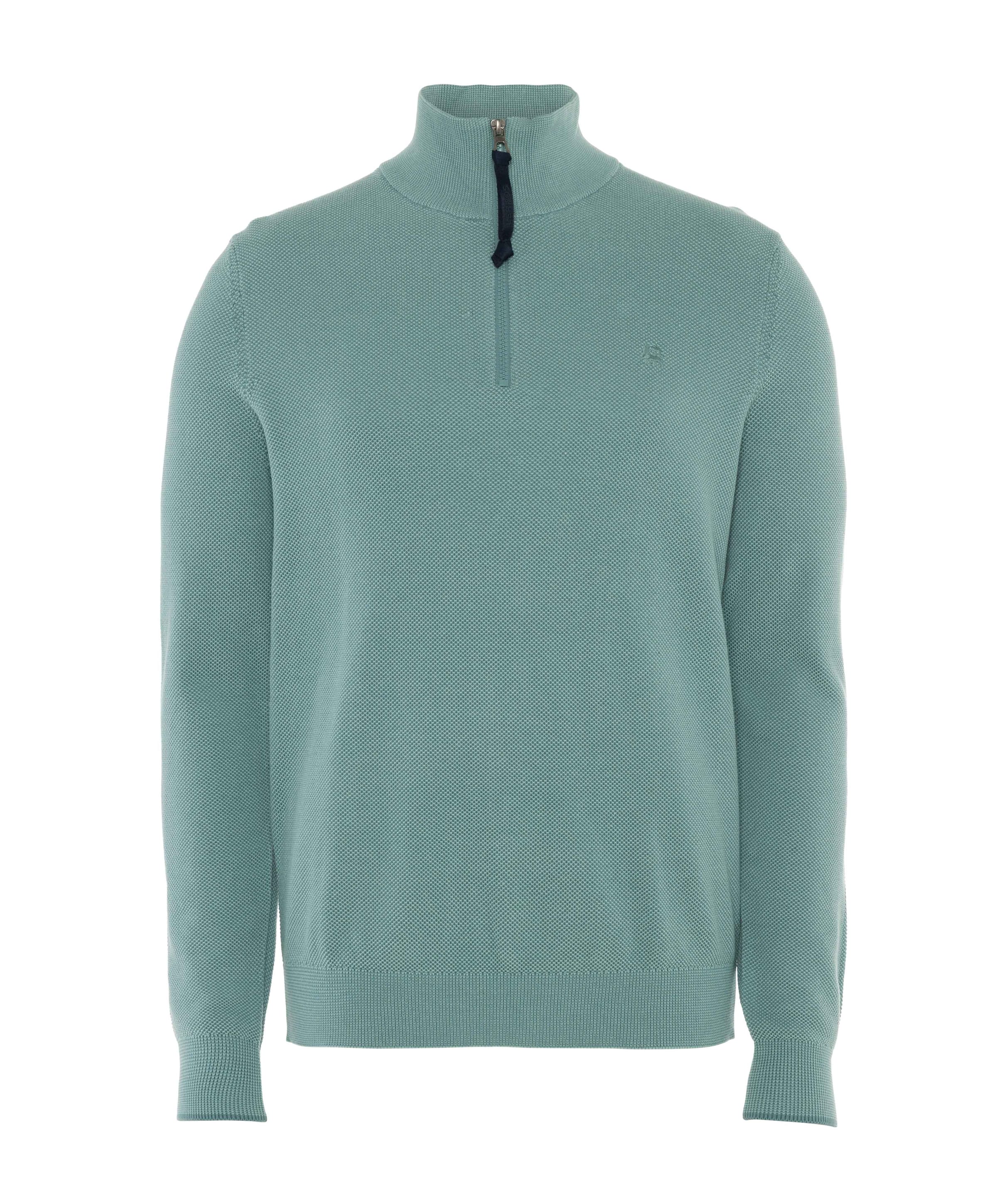 Lerros Heren trui met rits blauw