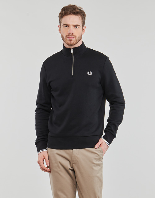 Fred Perry - HALF ZIP SWEATSHIRT - Noir