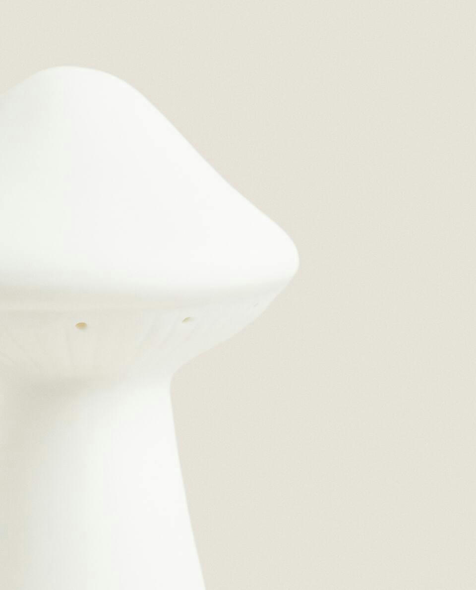 DECORAÇÃO DE COGUMELO DE CERÂMICA COM LED