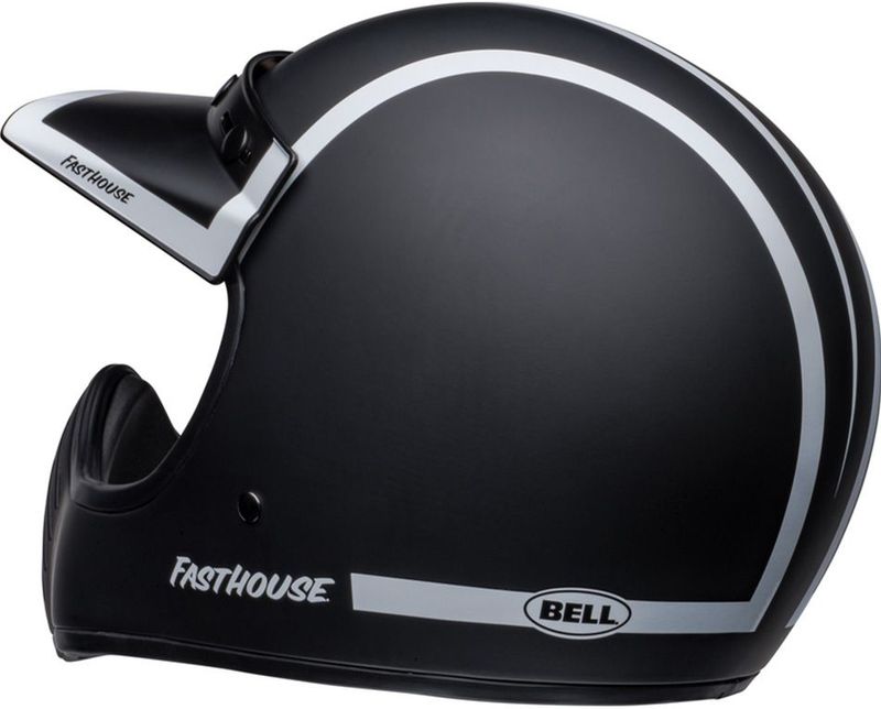 Bell - Moto-3 Fasthouse Old Road - Helm - Zwart Wit - Integraalhelm