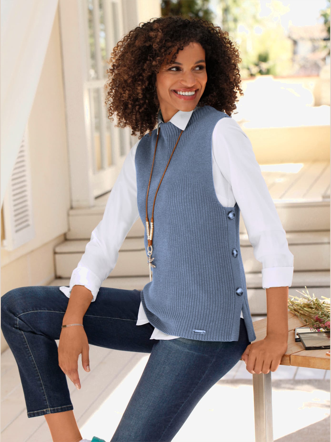 Débardeur en tricot 50% coton
