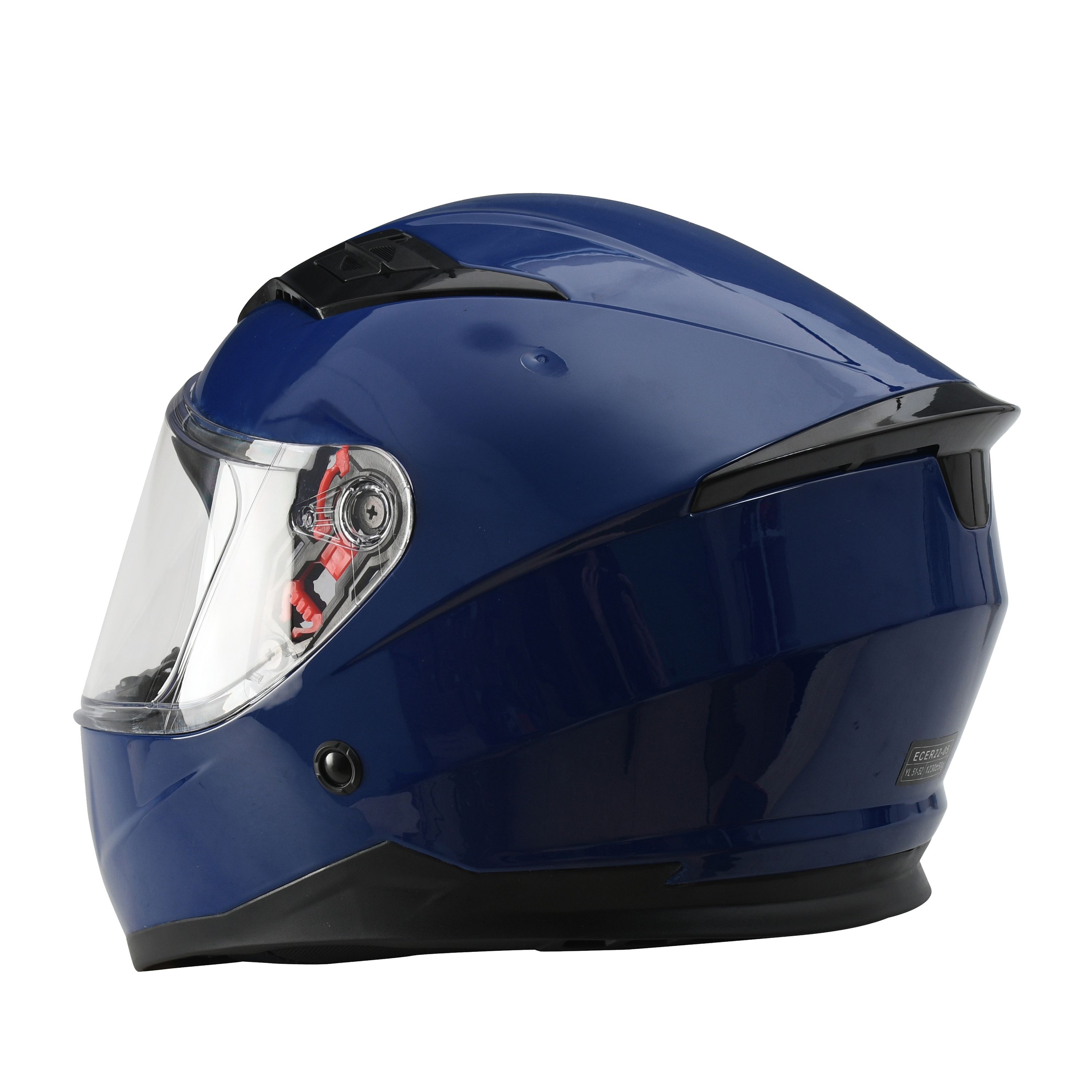 Kinder Motorradhelm blau Grösse 51/52