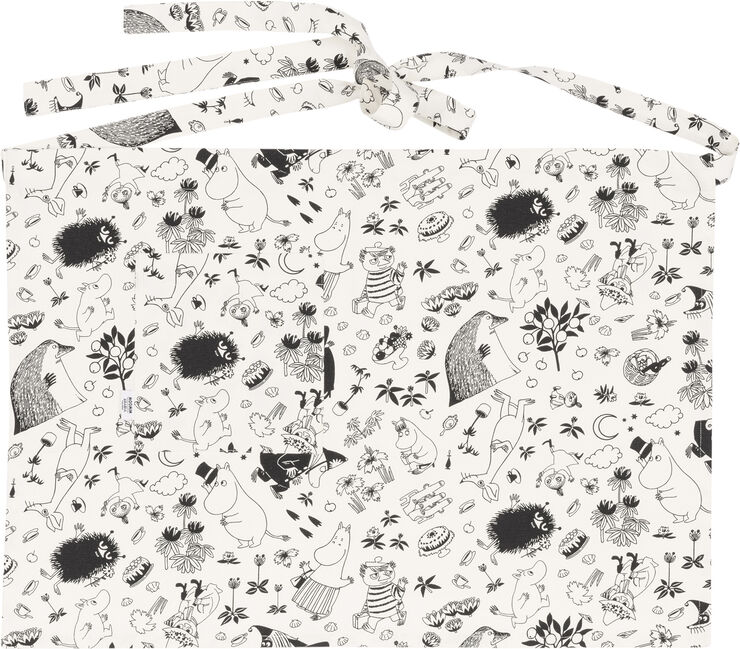Iittala Moomin Arabia Forklæde 48x67 cm Sort/hvid Multifarvet