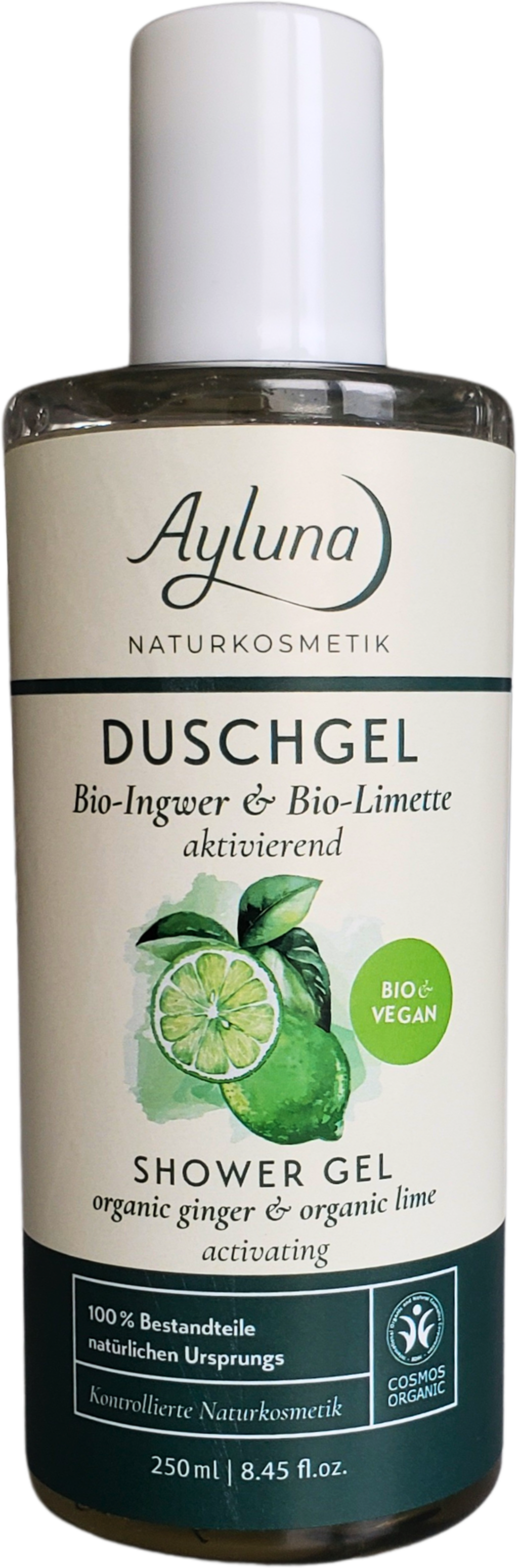 Ayluna  Duschgel Bio-Ingwer & Bio-Limette, 250 ml