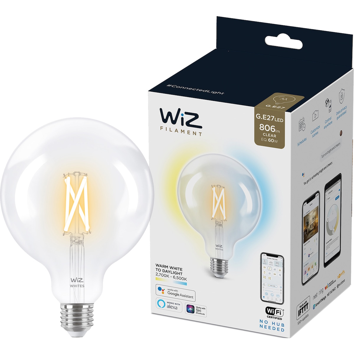 Wiz Light Globe LED lyspære 7W E27 871869978671700