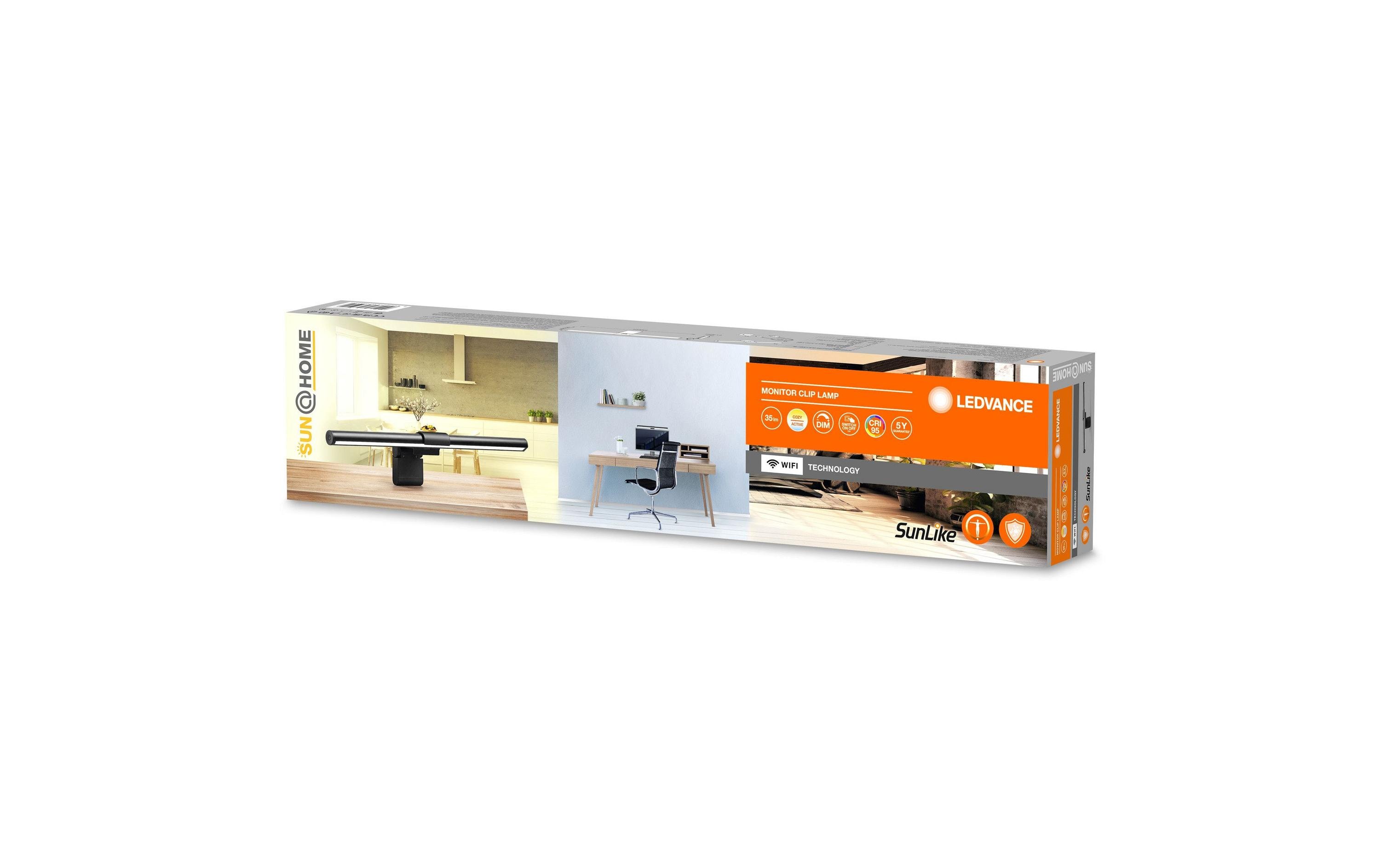 Klemmleuchte Sun@Home LED Monitor, 2.5 W, CRI95Smarte Monitor-Klemmlampe mit WiFi- Technologie