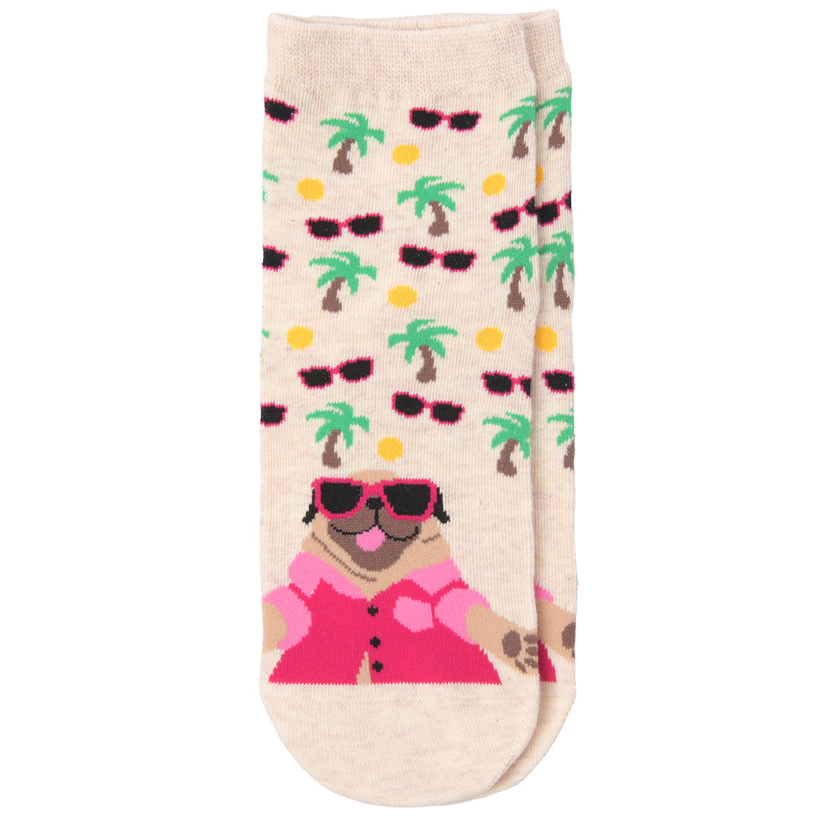 Gina Benotti 1 Paar Damen Socken mit Hunde-Motiv beige