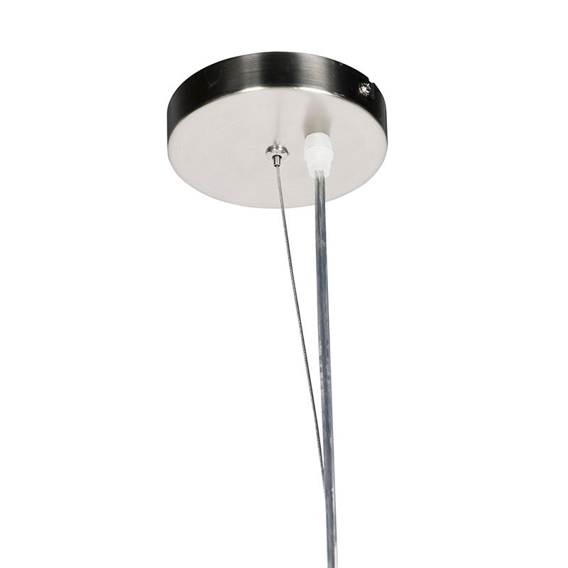 Smart scandinavische hanglamp zilver met opaal glas 50cm incl. Wifi A60 - Ball 50