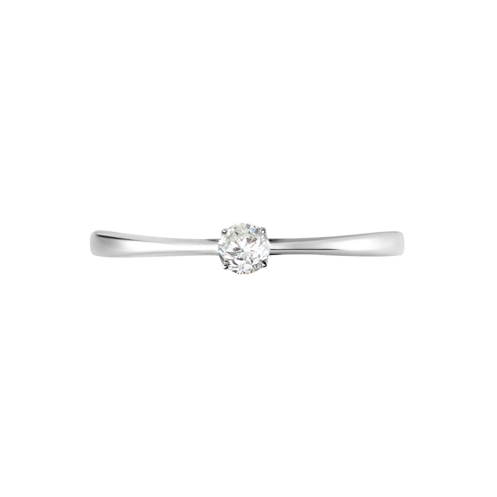 Bague Solitaire Aphrodite Or Blanc Diamant