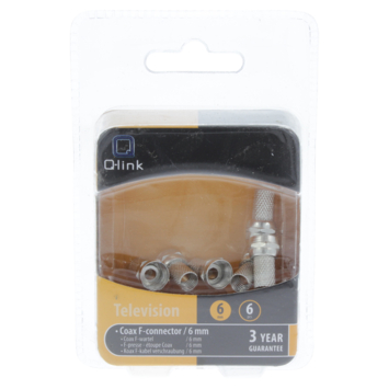 Q-Link coax F-wartel 6mm 6stuks
