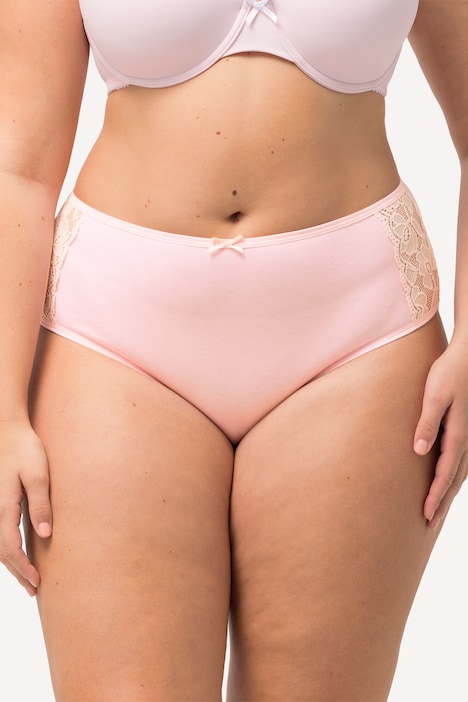 Midislips, 3er-Pack, seitliche Spitze, verschiedene Farben