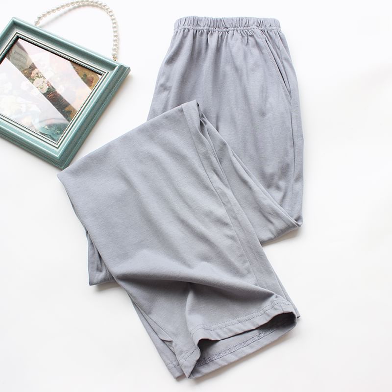 Dogini - Bijpassende effen pyjamabroek voor koppels (verschillende ontwerpen)
