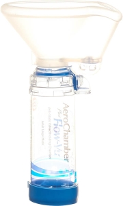 AEROCHAMBER PLUS Flow-Vu grosse Maske, blau