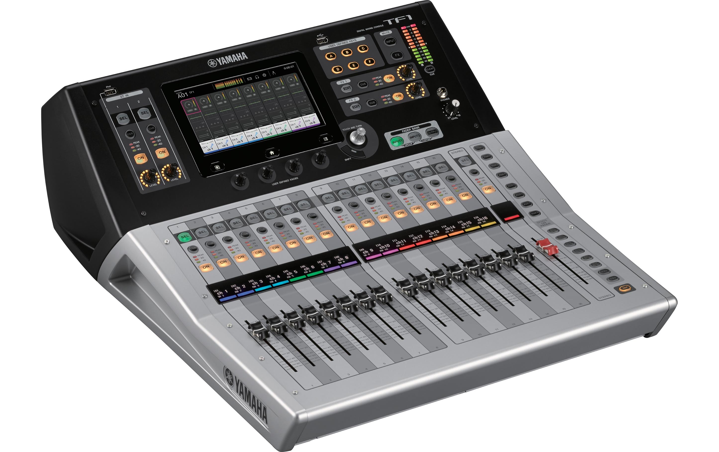Mischpult TF1 - 40-Kanal, digital<br>Vielseitiger Digitalmixer mit TouchFlow-Operation, WLAN-Fernsteuerung und optionaler Dante-Audio-Netzwerk-Unterstützung