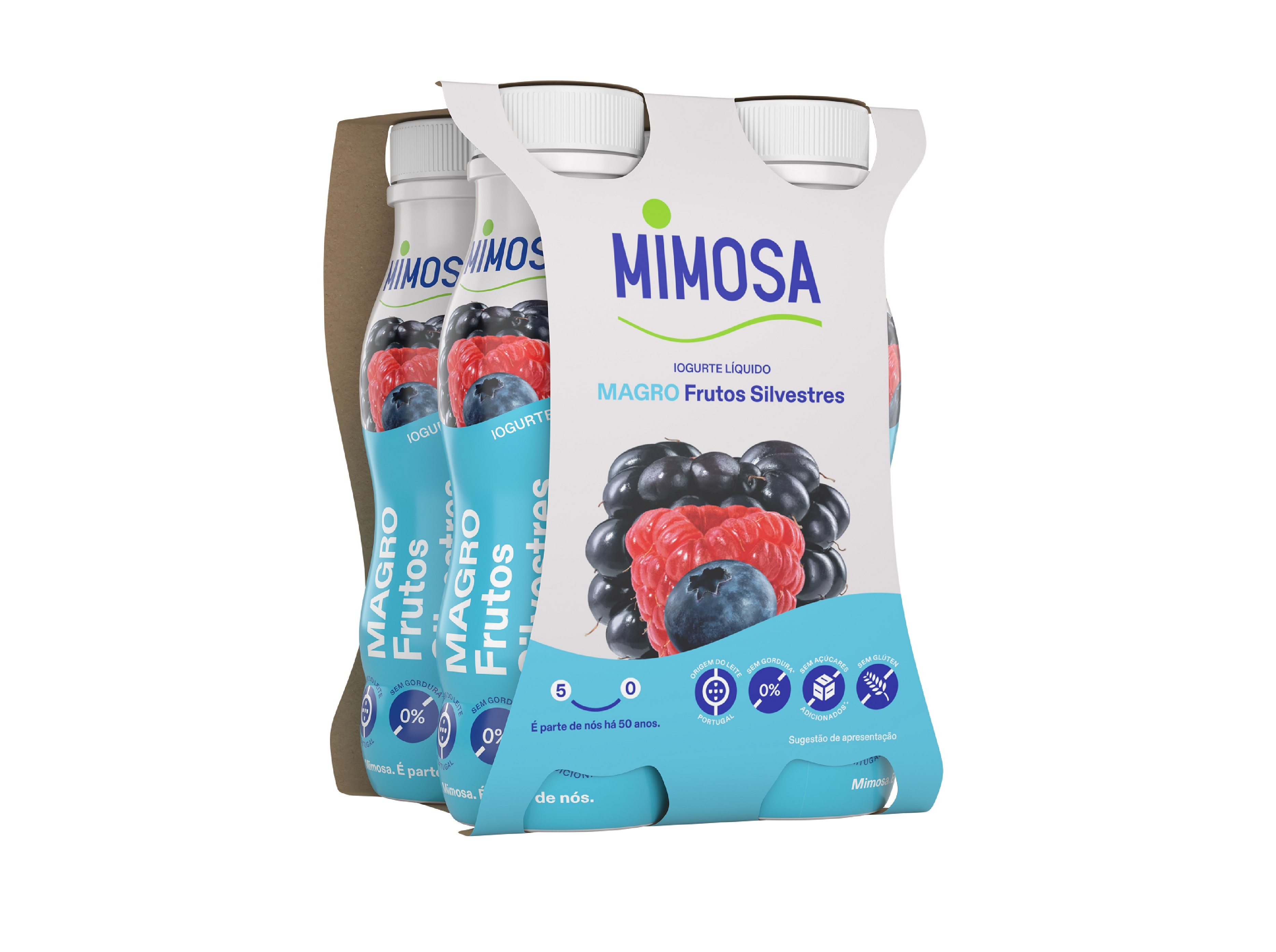 IOGURTE MAGRO LIQUIDO MIMOSA FRUTOS SILVESTRES 4X151ML