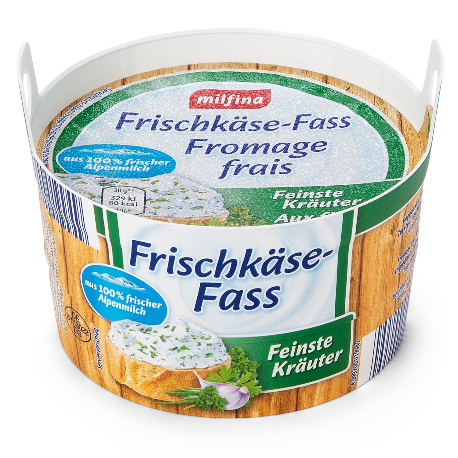 MILFINA Frischkäsefass, Kräuter 200 g