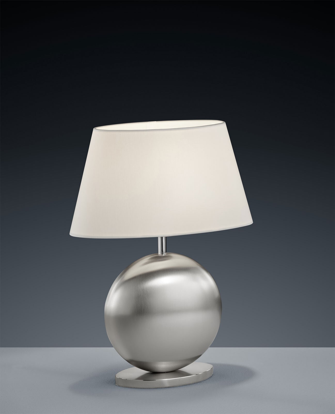 BANKAMP Retrofit Tischlampe ASOLO 41 cm nickelfarbig