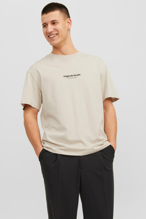 Jack & Jones beige heren t-shirt