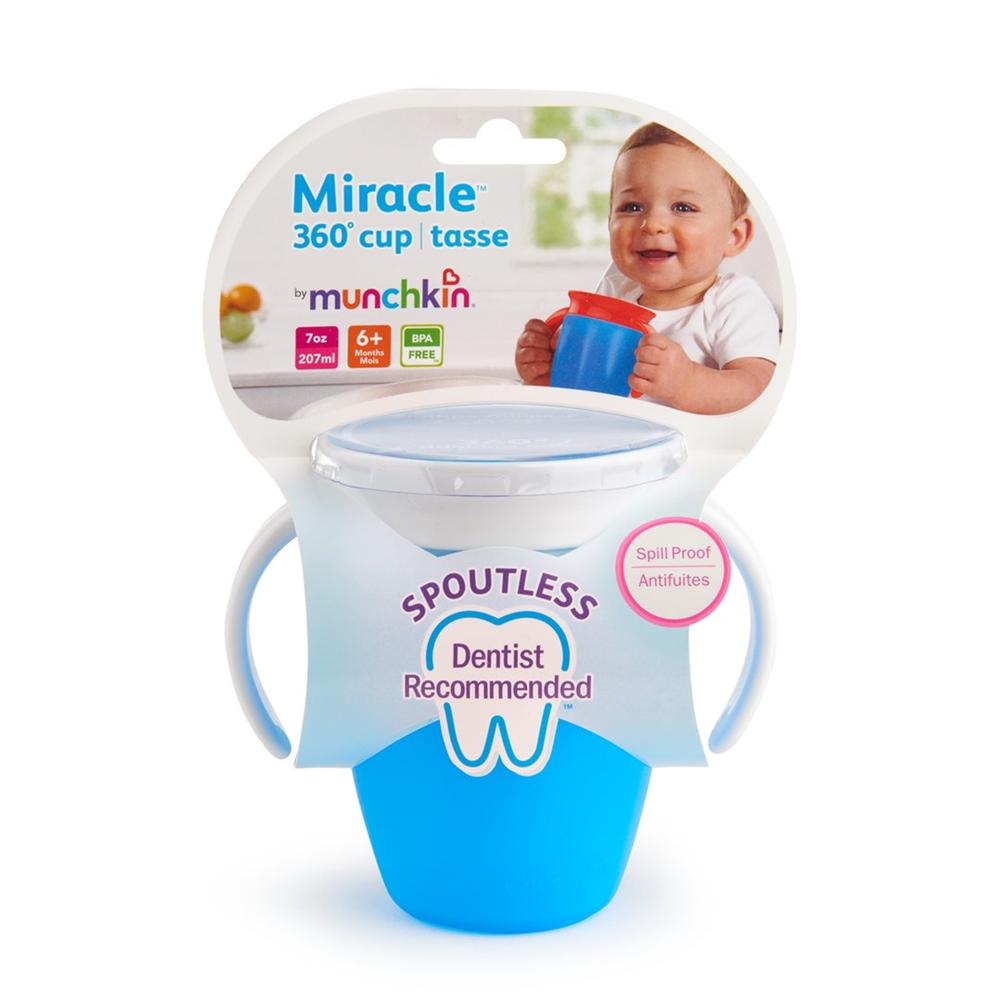 MUNCHKIN Miracle 360° Trinkbecher<br>1 Stück, 207ml, 100% überlaufsicher 6M+