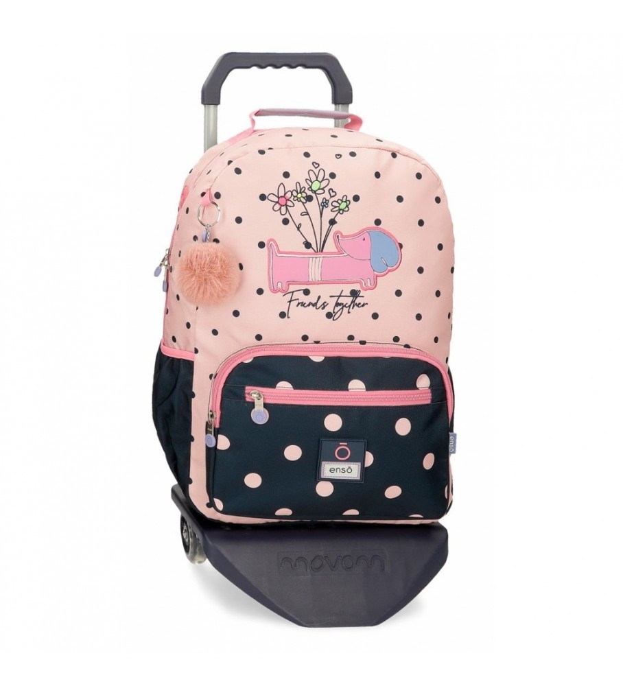 Enso Mochila portaordenador Enso Friends Together con carro rosa