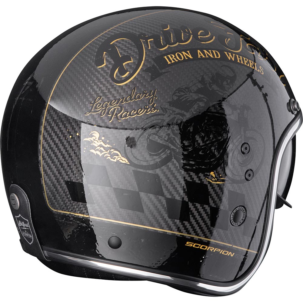 Scorpion - Casque Belfast Evo Carbon Zippy Noir / Or