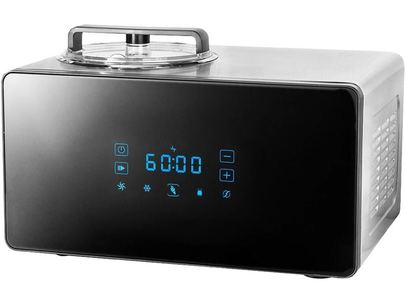 Gastroback Glacemaschine Advanced Control 1.5 l, Schwarz/Si Eismaschine und Joghurtbereiter