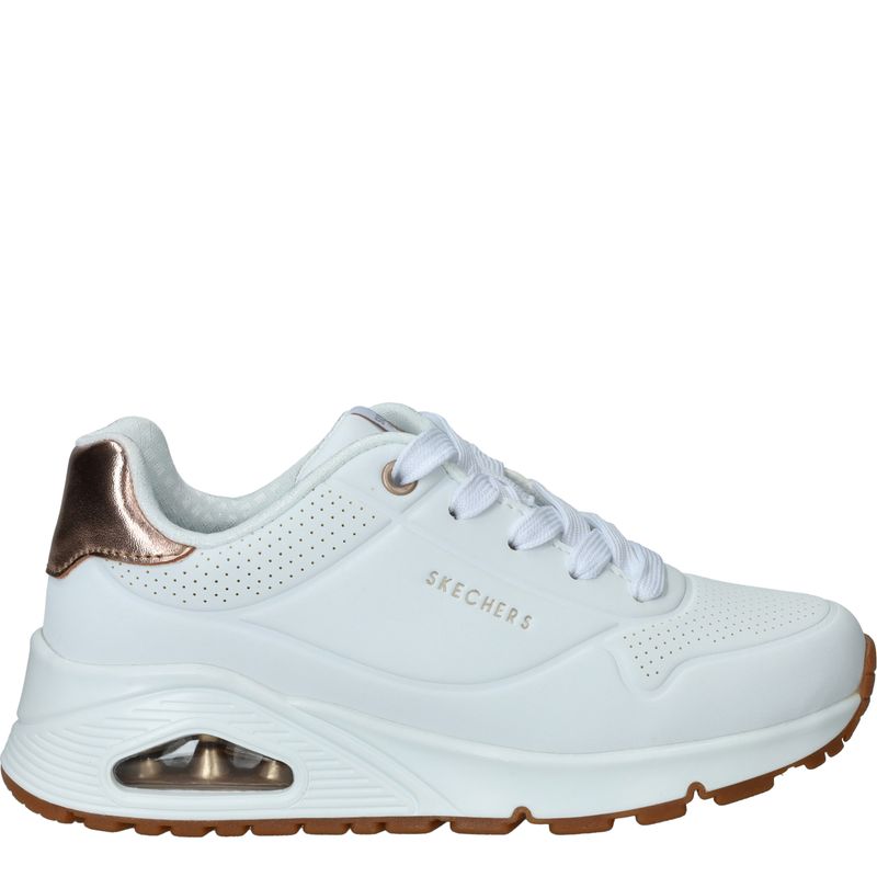 Skechers Uno Gen1 Shimmer Away Sneakers Wit Meisjes