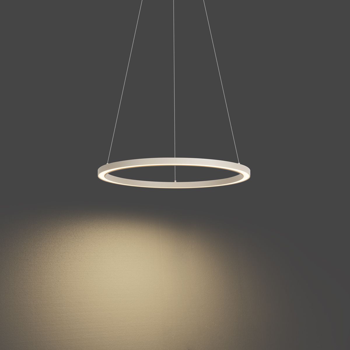 Design hanglamp beige 60cm incl. LED 3-staps dimbaar - Girello