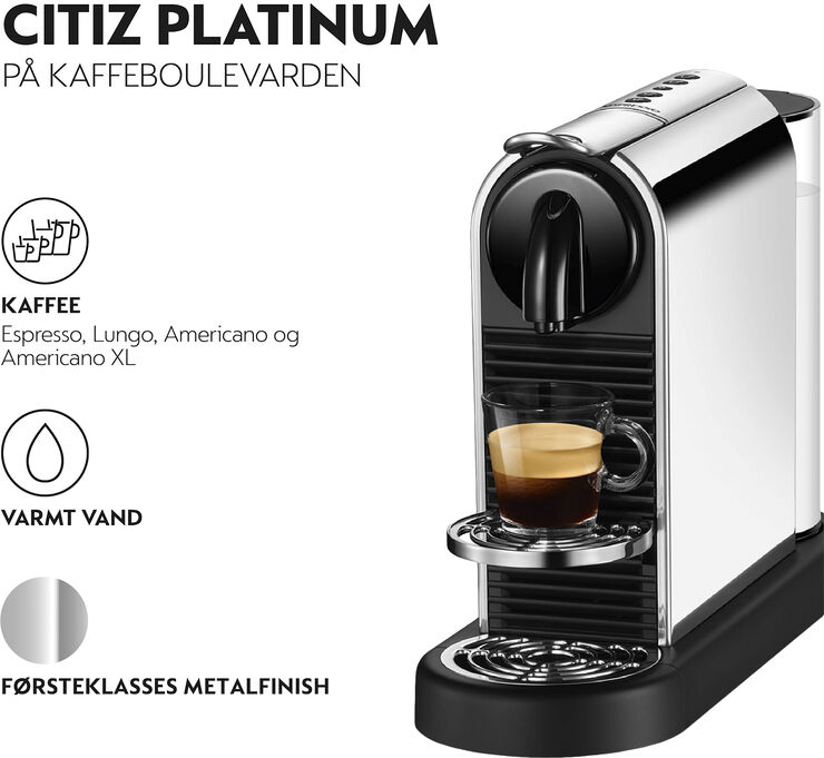 Nespresso Nespresso CitiZ by DeLonghi, Platinum Stainless Steel