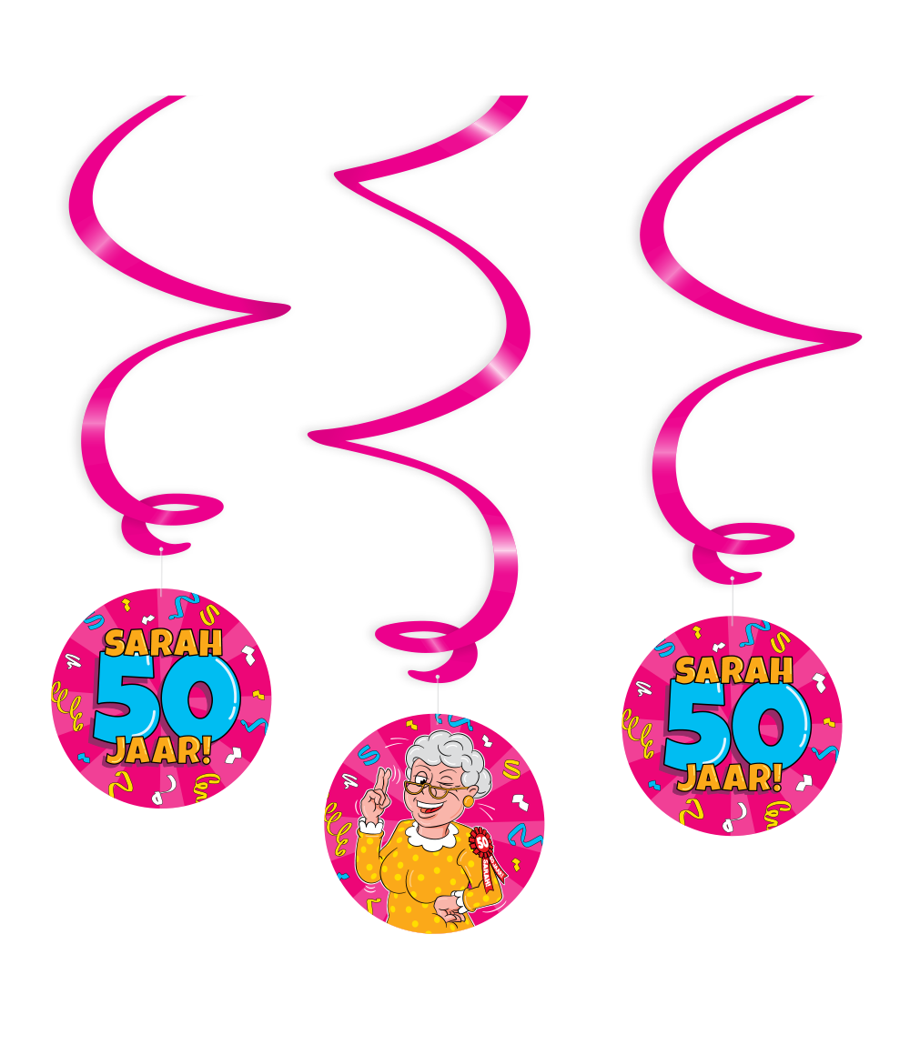Hangdecoratie Sarah 14cm 3st
